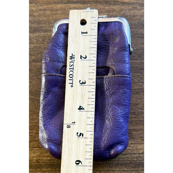 Vintage Purple Leather Kisslock Cigarette/Change Purse - Picture 3 of 8
